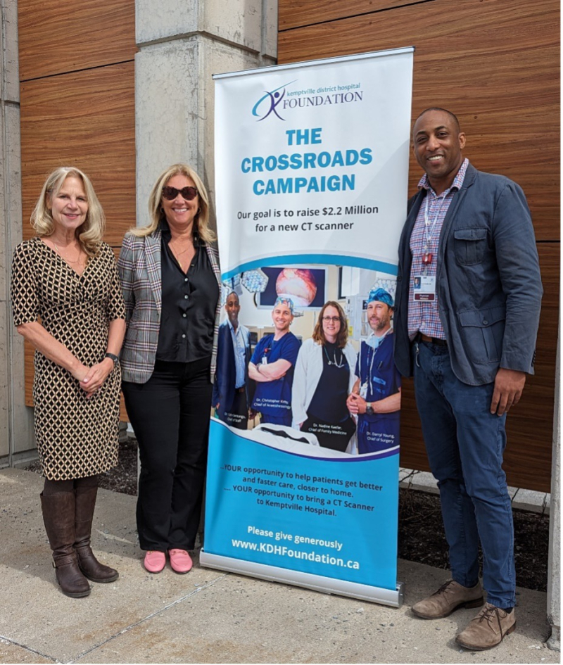 Seen here, (l-r) Margret Norenberg, Mary Taggart and Dr. Colin Sentongo.