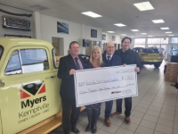 Pictured (left to right):  Bob McVeigh, GM, Myers Kemptville, Margret Norenberg, Board Chair, KDH Foundation, Steve Clark, MPP Leeds-Grenville, Michael Wallace, Director, Marketing at Myers Automotive Group and Director, KDH Foundation.
