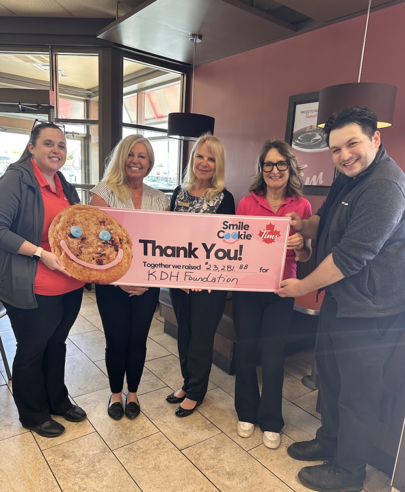 Tim Hortons Smile Cookie Week Raises a Record Amount for the KDH Foundation!