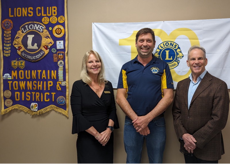 From left to right, Margret Norenberg, KDH Foundation Chair, Nathan Lang, Lions member and Frank Vassallo, KDH CEO 