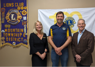 From left to right, Margret Norenberg, KDH Foundation Chair, Nathan Lang, Lions member and Frank Vassallo, KDH CEO